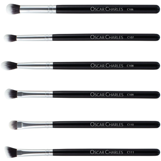 Luxe Professional 17 Piece Makeup Artist Brush Set Silver/Black